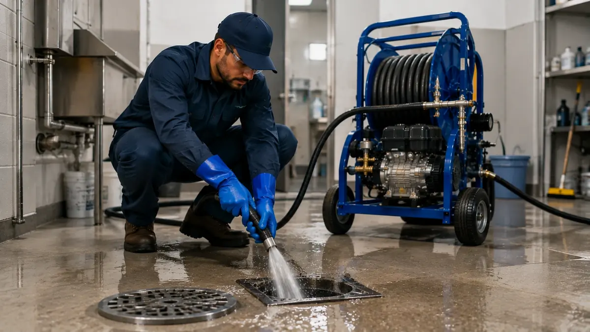 Floor Drain Hydro Jet Cleaning in Tecate