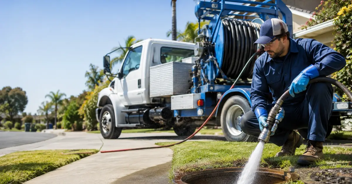 Hydro jet sewer cleaning Tecate