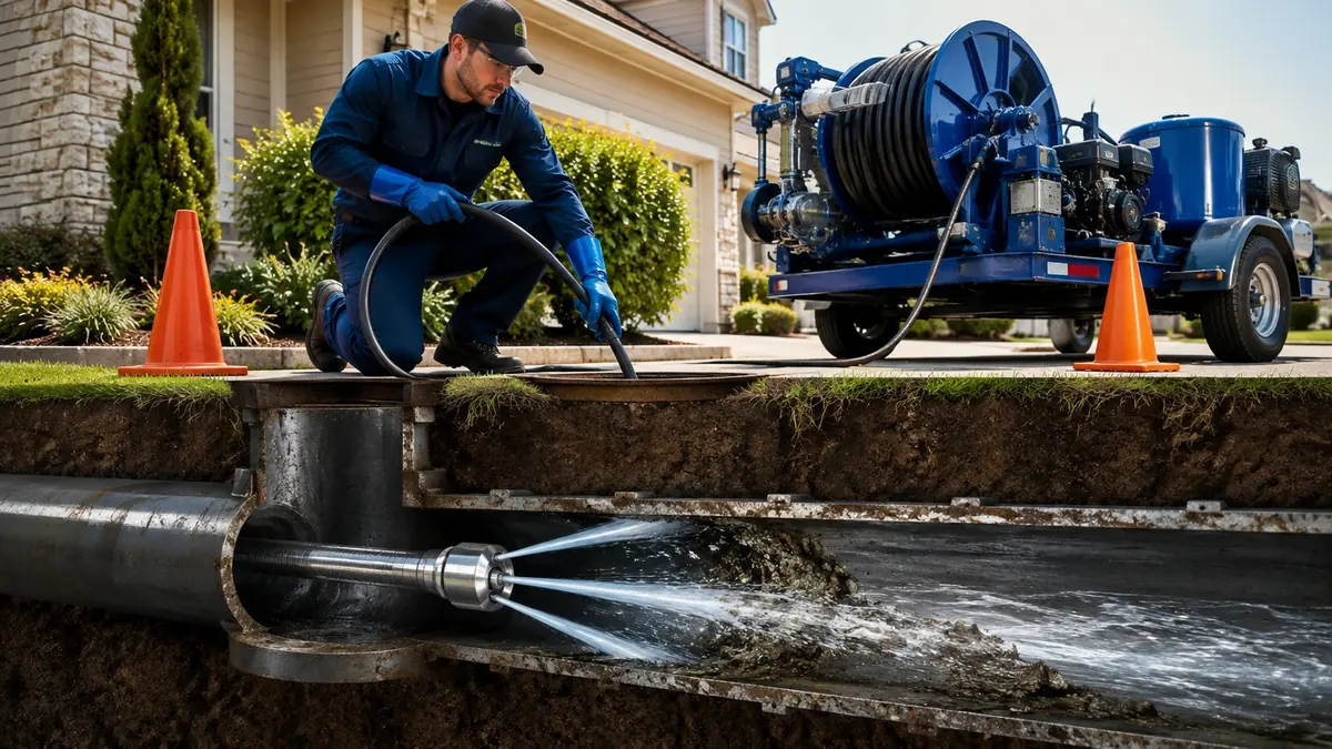 Main Sewer Line Hydro Jet Cleaning in Tecate