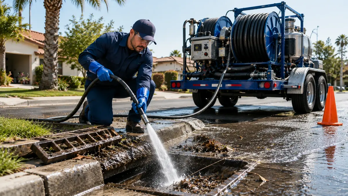Storm Drain Hydro Jet Cleaning in Tecate