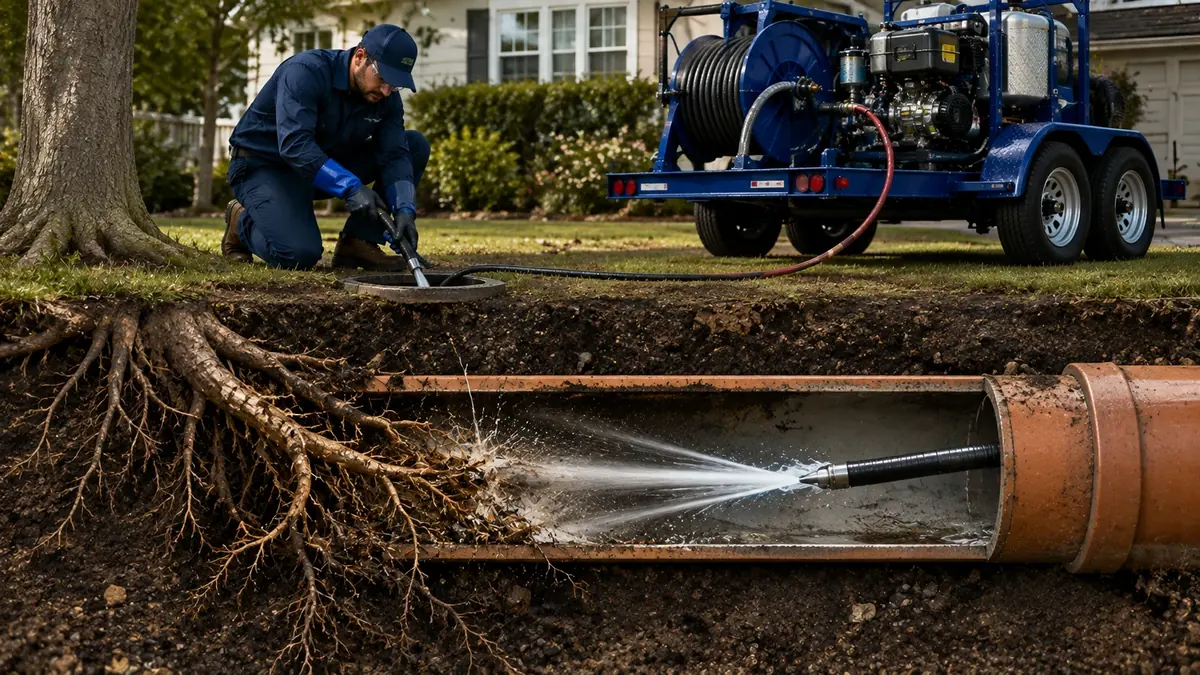 Tree Root Removal with Hydro Jetting in Tecate